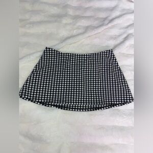 B&W Plaid Skirt